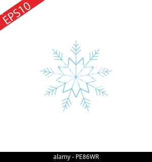 Snowflake Icon graphic on whitw background. Stock Vector