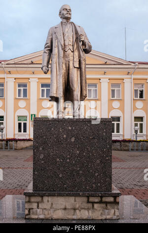 Monument of V. I. Lenin in Sapockin, Belarus Stock Photo