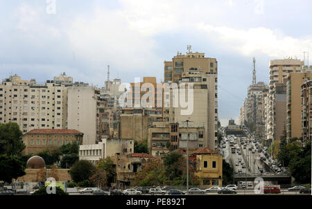 A view of what used to be one of Beirut's killing fields during Lebanon’s civil war and the battle field that split the capital into two halves. Stock Photo