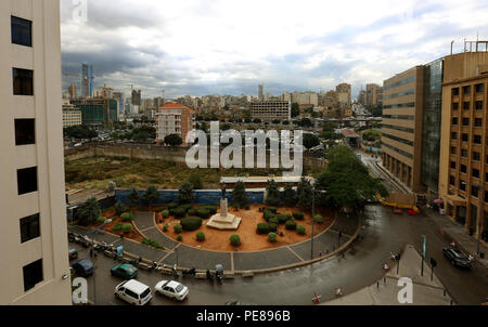 A view of what used to be one of Beirut's killing fields during Lebanon’s civil war and the battle field that split the capital into two halves. Stock Photo