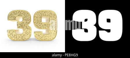 3D Number 39 thirty nine lively colours Stock Photo - Alamy