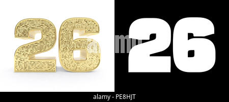 Happy birthday number 26, greeting card for twenty six year in modern ...