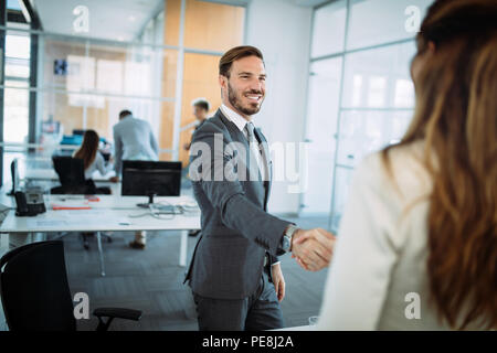 Picture of business colleagues talking in office Stock Photo