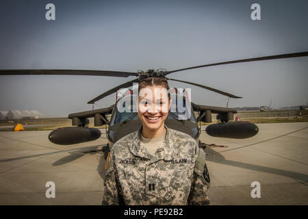 Capt. Cydnia Jackson, a senior human resource adviser for the 3-2 General Support Aviation Battalion, is from Raleigh, N.C. Stock Photo