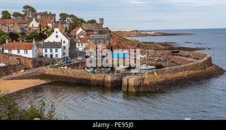 The old Harbour in the historic village of Crail in the East Neuk of Fife, Scotland Stock Photo