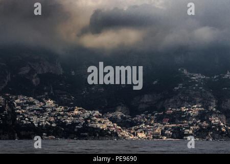 Crowded beach on Amalfi Coast, Italy Stock Photo - Alamy