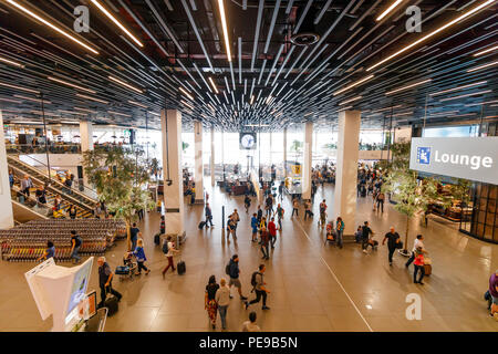 Amsterdam, Netherlands - June 01, 2018: Lounge In Schiphol Airport Stock Photo