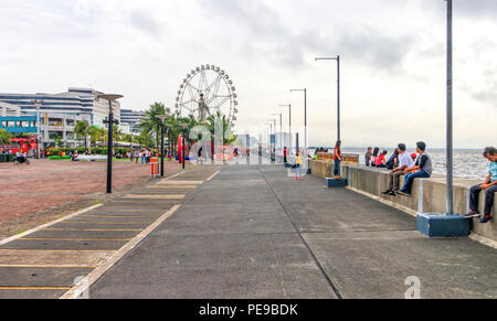 Pasay, Metro Manila, Philippines - July 28, 2018: People at SM Mall of Asia Bay Area Stock Photo