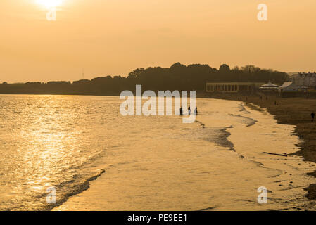 Group of friends riding their horses in the sea at Barry Island, Vale of Glamorgan, Wales. PHILLIP ROBERTS Stock Photo