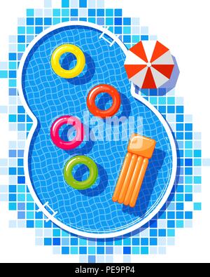 Vector illustration of a pool. eps 10 Stock Vector