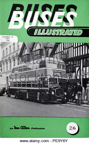 Buses Illustrated, vintage UK monthly magazine from 1958 Stock Photo
