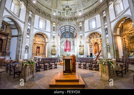 Vila Nova de Gaia, Portugal at the interior of Mosteiro da Serra do Pilar. The 16th century monastery belonged to the Order of Saint August. Stock Photo