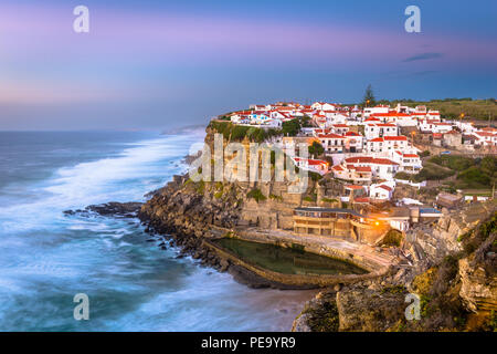 Azenhas do Mar, Portugal coastal town. Stock Photo