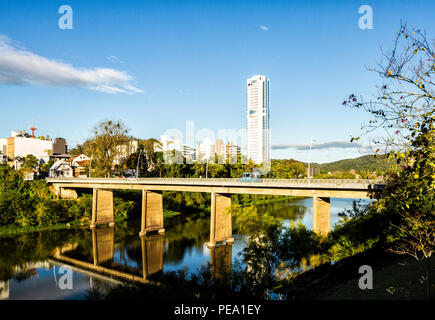 Adolfo Konder Bridge. Blumenau, Santa Catarina, Brazil. Stock Photo