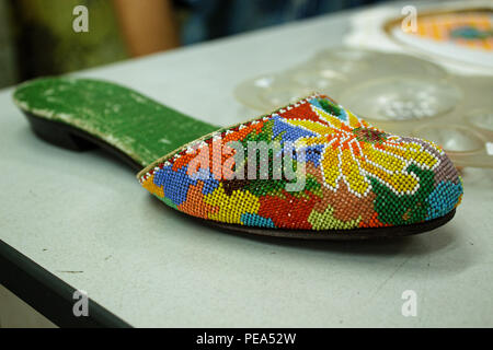 Handmade Nyonya Shoes Malacca Malaysia Stock Photo