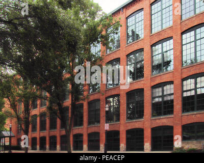 Old industrial space converted to residential property Stock Photo