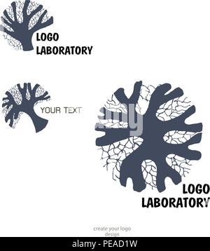 Human brain - vector logo template concept illustration. Neuro labaratory Geometric mind structure sign. Creative idea symbol. Design element. Stock Vector