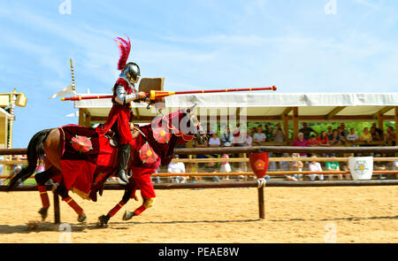 War of the Roses reenactment at Warwick castle Stock Photo