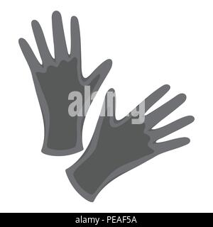 Black protective rubber gloves icon monochrome. Single tattoo icon from the big studio monochrome. Stock Vector
