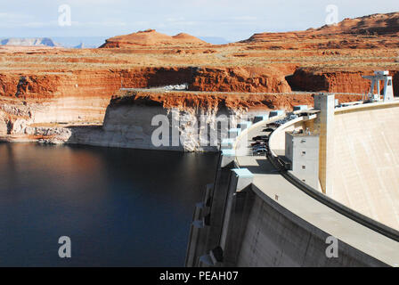 The amazing Glen Canyon Dam and Lake Powell near Page, Arizona, USA Stock Photo