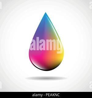 CMYK drop primary colors print vector illustration EPS10 Stock Vector