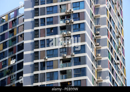 Chongqin, Chongqin, China. 14th Aug, 2018. Chongqing, CHINA-Colorful residential buildings in southwest China's Chongqing. Credit: SIPA Asia/ZUMA Wire/Alamy Live News Stock Photo