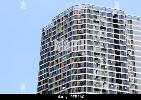 Chongqin, Chongqin, China. 14th Aug, 2018. Chongqing, CHINA-Colorful residential buildings in southwest China's Chongqing. Credit: SIPA Asia/ZUMA Wire/Alamy Live News Stock Photo