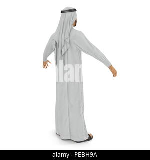 Arab man isolated on white. 3D illustration Stock Photo