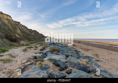 The beach and stones of California, near Caister-on-Sea, Norfolk, England, UK Stock Photo