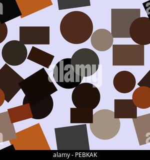 Seamless geometric Conceptual background ellipse & square box pattern for design. Vector illustration graphic. Stock Vector