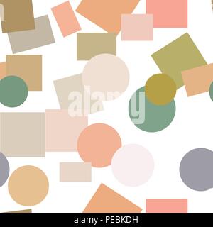 Seamless geometric Conceptual background ellipse & square box pattern for design. Vector illustration graphic. Stock Vector