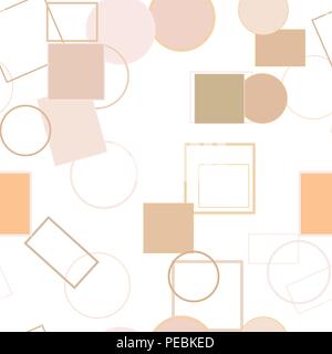 Seamless abstract colored geometric ellipse & square box pattern. Good for web page, wallpaper, graphic design, catalog, texture or background. Vector Stock Vector