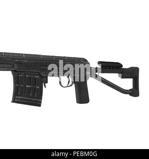 Dragunov sniper rifle gun isolated on white. 3D illustration Stock Photo