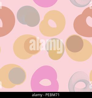 Seamless abstract colored geometric circles or ellipses pattern. Good for web page, wallpaper, graphic design, catalog, texture or background. Vector  Stock Vector