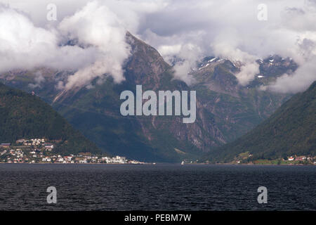 Once a favourite of Emperor Wilhelm2,who was even here on the eve of WW1, Balestrand and Sogn  are still hot spots in Norwegian tourism Stock Photo