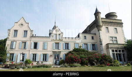 Chateau de Villeneuve near Montolieu Aude Languedoc-Roussillon France Stock Photo