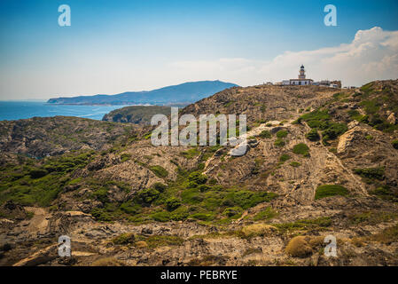 Beautiful viewpoint in Cap de Creus, Costa Brava. Summer vcation destination in Spain, Europe. Stock Photo