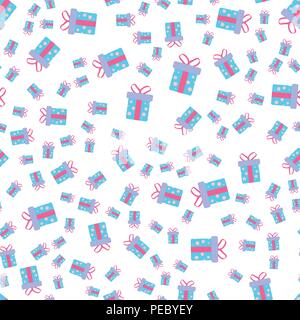 Seamless pattern of gift box. For printing on wrapping paper Stock Vector