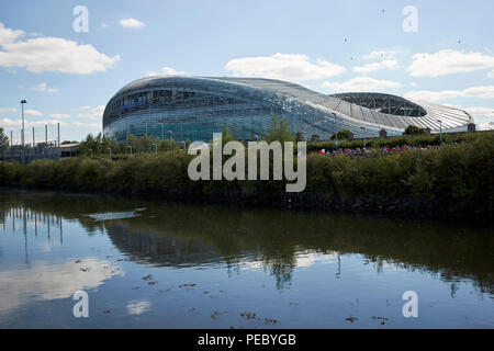 The Aviva stadium and the river dodder dublin ireland Stock Photo