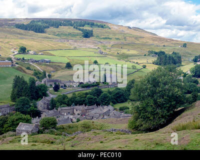 The village of Langthwaite, Arkengarthdale, in the Yorkshire Dales, England, United Kingdom. Stock Photo