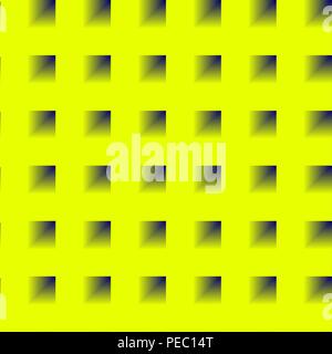 Bright 80s retro seamless lemon and blue block of flats pattern Stock Vector