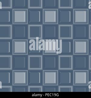 Square colored glass mozaic blue tile seamless vector pattern Stock Vector
