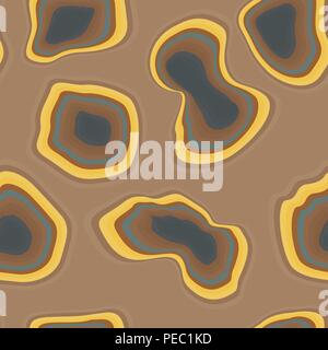 Abstract seamless vector colored brown holes pattern Stock Vector