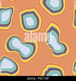 Abstract seamless vector orange colored holes pattern Stock Vector