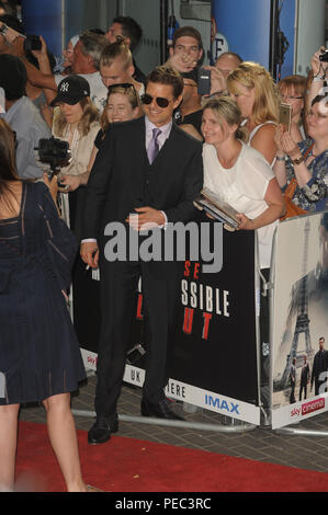 The UK Premiere of 'Mission: Impossible – Fallout' held at the BFI IMAX - Arrivals  Featuring: Tom Cruise Where: London, United Kingdom When: 13 Jul 2018 Credit: WENN.com Stock Photo
