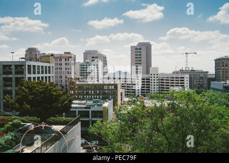 View of Downtown Los Angeles Historic Core Stock Photo