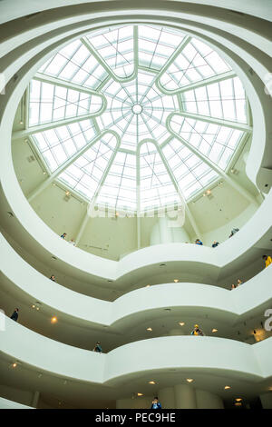Skylight in the Guggenheim Museum, Manhattan, New York City, New York, USA Stock Photo