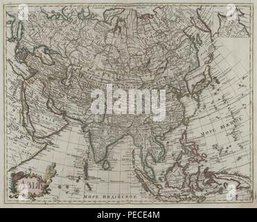 Asia Map 1745 (rus Stock Photo - Alamy