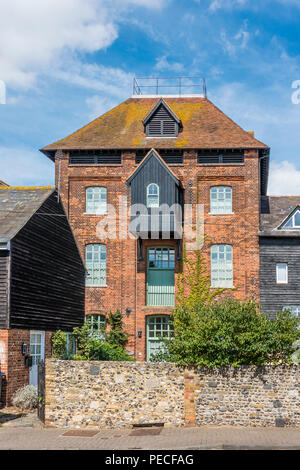 Guestling Mill,Residential Conversion,The Strand Street,Sandwich,Kent,England,UK Stock Photo