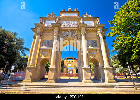 Piazza della Liberta square and Triumphal Arch of the Lorraine in Florence, Tuscany region of Italy Stock Photo